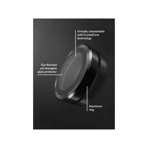 BodyGuardz Pure 3 Individual Camera Lens Protector for iPhone 17 Pro & 17 Pro Max - Black
