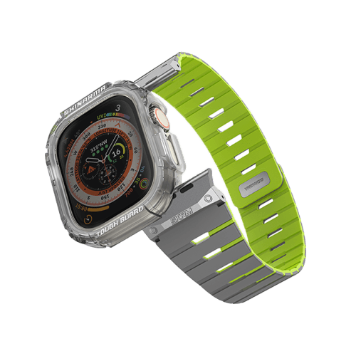 SkinArma Gemini Magnetic Strap + Atom Case Bundle for Apple Watch 49MM - Lime Green