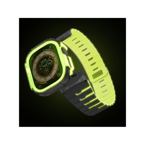 SkinArma Gemini Magnetic Strap + Atom Case Bundle for Apple Watch 49MM - Lime Green