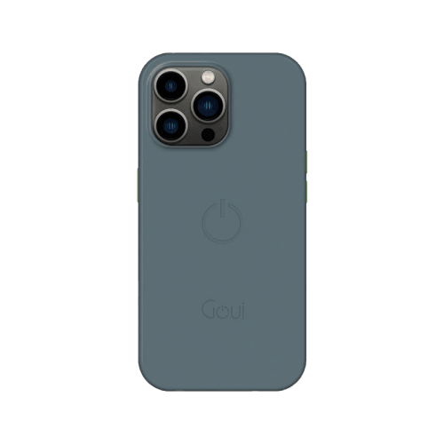 Goui Magnetic Case With Magnetic Bars for iPhone 14 Pro Max + Magnetic Strap - Steel Grey