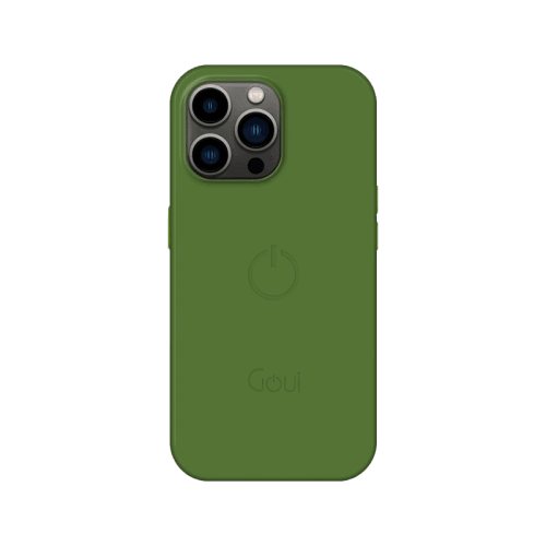 Goui Magnetic Case With Magnetic Bars for iPhone 14 Pro Max + Magnetic Strap - Olive Green