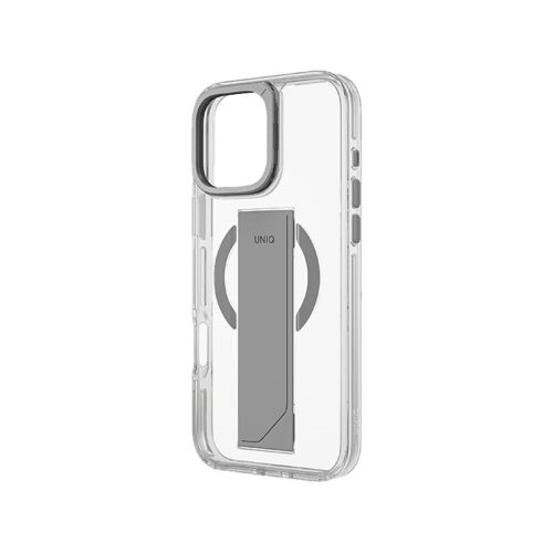 Uniq Hybrid Heldro Max MagSafe Case with Camera Stand for iPhone 16 Pro - Lucent Clear