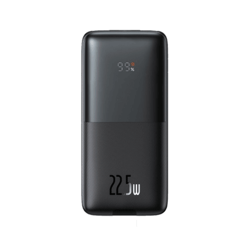 Baseus Bipow Pro 10000mAh Display Fast Charging Power Bank - Black (USB-A to USB-C 0.3M Cable - Black)