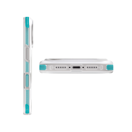 Uniq Hybrid Combat Active MagSafe Case for iPhone 17 Pro Max - Frost Clear / Turquoise