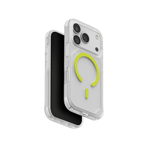 Uniq Hybrid Combat Active MagSafe Case for iPhone 17 Pro Max - Frost Clear / Lume Light