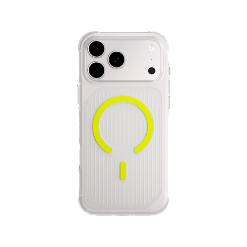 Uniq Hybrid Combat Active MagSafe Case for iPhone 17 Pro Max - Frost Clear / Lume Light