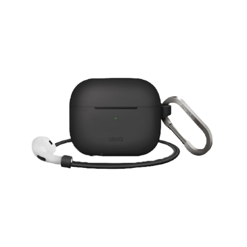 Uniq Vencer Silicone Hang Case for  Airpods 3 - Charcoal Dark Grey