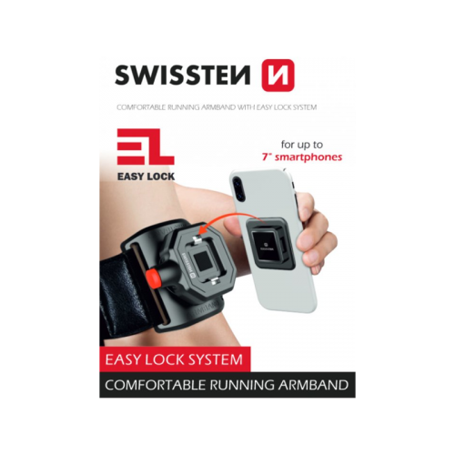 Swissten Easy Lock Armband - Black