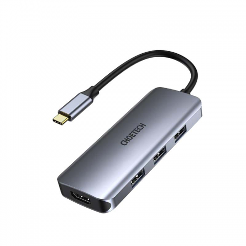 Choetech 7 in 1 USB-C Hub - Silver