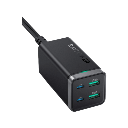 RavPower Pioneer 4 - Port 65W PD Desktop Chargers - Black