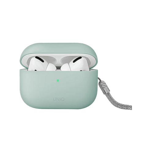 Uniq Hybrid Lino Liquid Silicon Case for Airpods Pro 2 - Mint Green