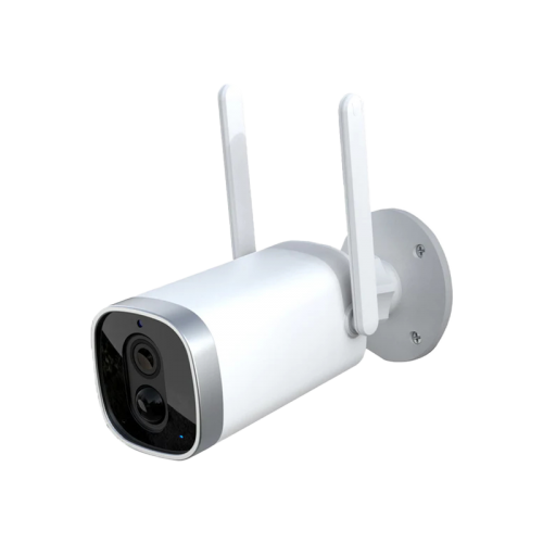 Powerology Wireless Outdoor Camera With Solar Panel - White