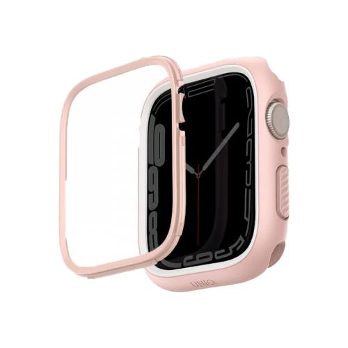 Uniq Moduo Case For Apple Watch With Interchangeable Bezel 41/40 mm - Pink/White