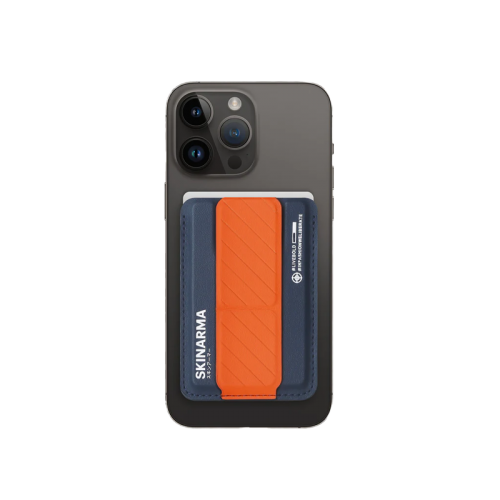 SkinArma Kado Wallet Mag-Charge Card Holder With Grip Stand - Blue / Orange