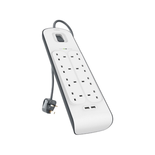Belkin Surge Plus 8 Way Surge Protection Strip with 2 USB Port