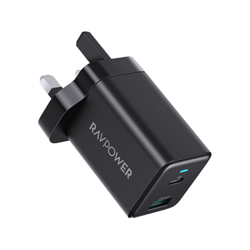 RavPower 1 - Port USB-C PD and 1 - Port USB-A 45W Wall Charger - Black