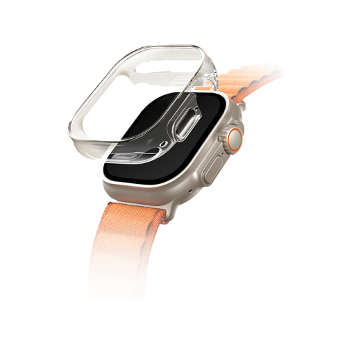 Uniq Hybrid Garde Case With Screen Protector for Apple Watch Ultra 49mm - Dove Clear