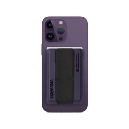 SkinArma Kado Wallet Mag-Charge Card Holder With Grip Stand - Purple / Black