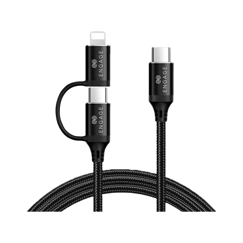 Engage USB-C to USB-C Cable With Lightning Connector 30CM - Black