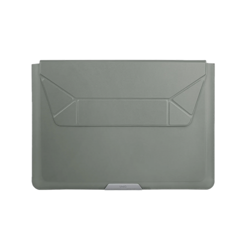 Uniq Oslo Laptop Sleeve With Foldable Stand (Up to 14") - Lichen Green