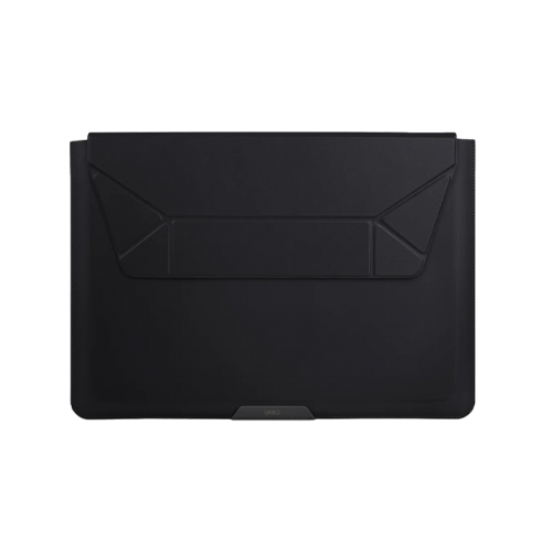 Uniq Oslo Laptop Sleeve With Foldable Stand (Up to 14") - Jet Black