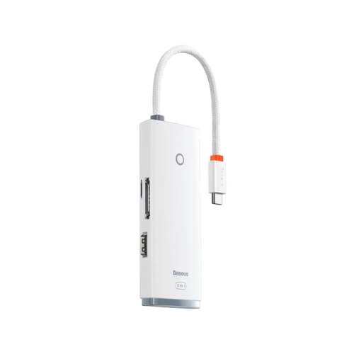 Baseus Lite Series 6-Port Hub - White