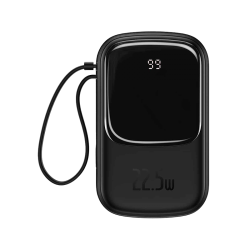 Baseus Qpow Pro MagSafe Built-in USB-C Cable 22.5W Fast Charge Digital Display 20000mAh Power Bank - Black