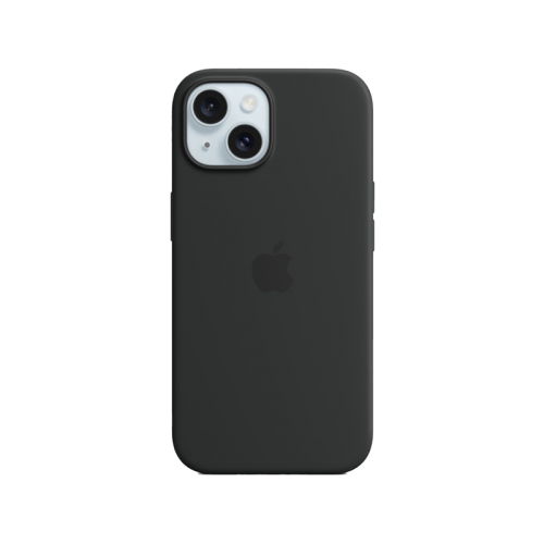 Apple Silicone Case With MagSafe for iPhone 15 - Black