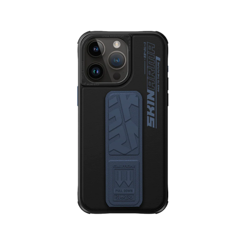 SkinArma Slate Grip-Stand Case for iPhone 15 Pro - Blue