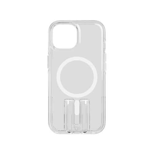 Tech21 Evo Crystal MagSafe Case With Kick Stand for iPhone 15 - White