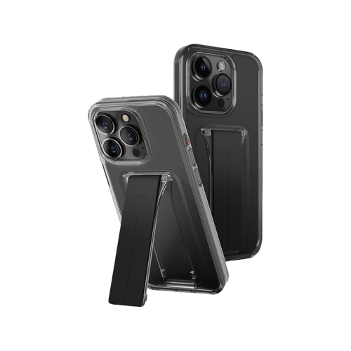Uniq Hybrid Heldro Mount With Stand Case for iPhone 15 Pro - Vapour Smoke