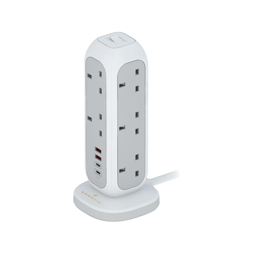 Smart Premium Power Hub Pro Multi Device charging Tower - White
