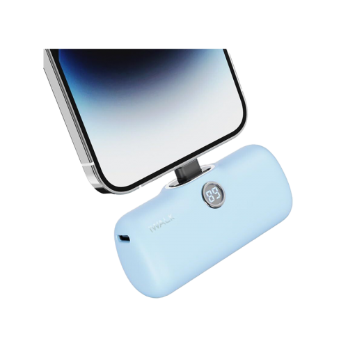 iWalk Link Me Pro USB-C Port 4800mAh Pocket Battery With Display - Blue