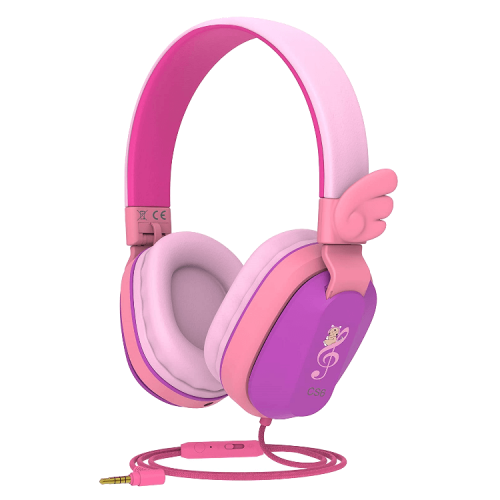 Riwbox Kids Wired Headphones - Purple / Pink