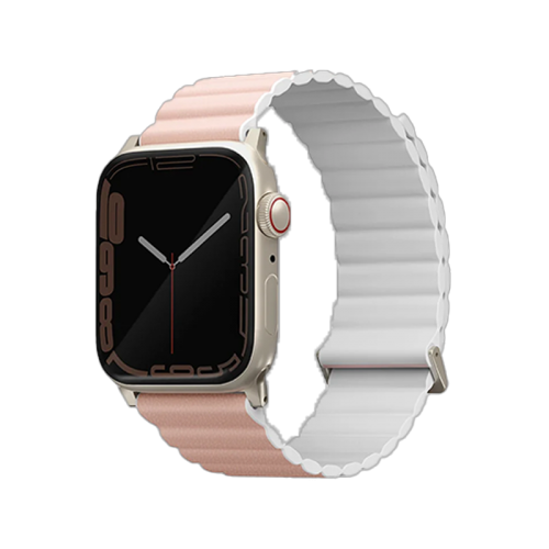 Uniq Revix Premium Edition Reversible Strap For Apple Watch 49/45/44/42mm - Blush Pink / White