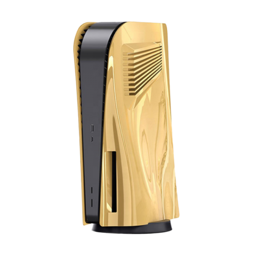 Gamer Gear PS5 Disc Console Faceplate With Fan - Shiny Gold