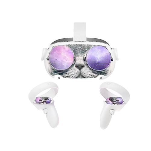 Gamer Gear Groovy Cat Sticker For Oculus Quest 2 - Black