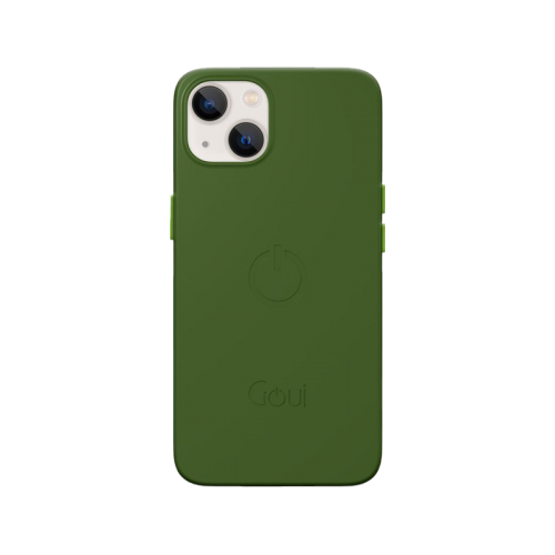 Goui Magnetic Case With Magnetic Bars for iPhone 13 + Magnetic Strap - Olive Green