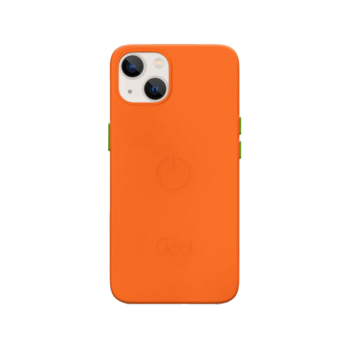 Goui Magnetic Case With Magnetic Bars for iPhone 13 + Magnetic Strap - Tiger Orange