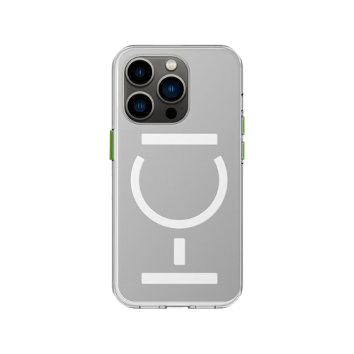 Goui Magnetic Case With Magnetic Bars for iPhone 14 Pro + Magnetic Strap - Clear