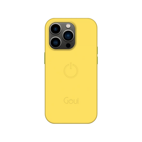 Goui Magnetic Case With Magnetic Bars for iPhone 14 Pro + Magnetic Strap - Sunshine Yellow