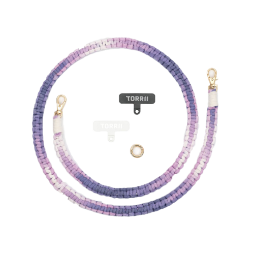 Torrii Knotty Braided Crossbody Strap - Gradient Purple