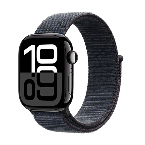 Apple Watch S10 GPS 46mm - Jet Black Aluminum Case with Ink Sport loop