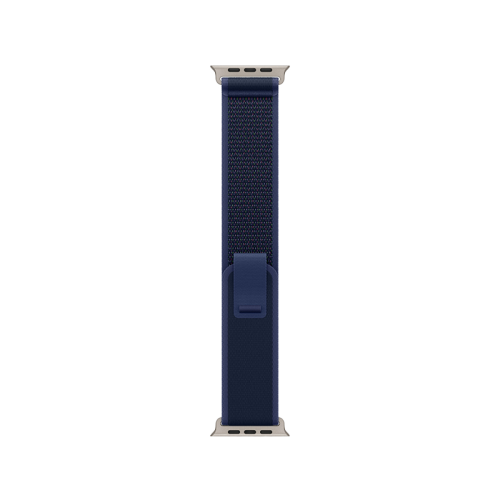 Apple Watch Trail Loop 49mm - Blue with Natural Titanium Finish - M/L