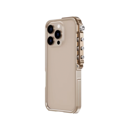 Luxury Aluminum Metal Frame Mobile Phone Case For iPhone 16 Pro - Desert