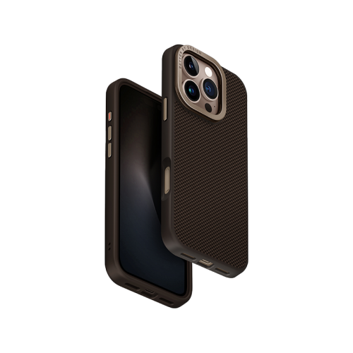 Uniq Hybrid Keva Max MagSafe case with Camera Stand for iPhone 16 Pro – Umber Brown
