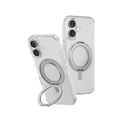 Uniq Swivix MagSafe case with 360 Rotation Kickstand for iPhone 16 – Lucent Clear