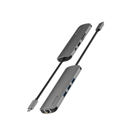 Swissten 8 In 1 USB-C Hub - Grey