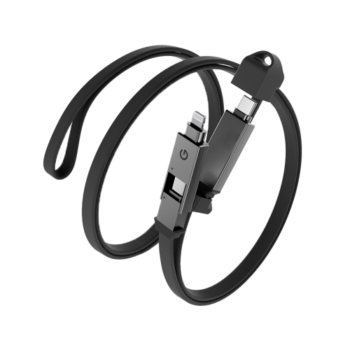 Energea Sheath 2 in 1 USB-C to USB-C + Lightning 480Mbps 60W 1m Cable - Gunmetal