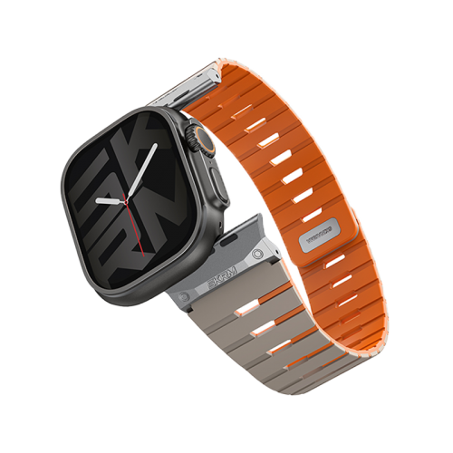 SkinArma Gemini Magnetic Watch Strap for Apple Watch 49/46/45MM - Grey Orange